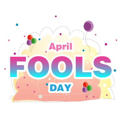 April Fools gün balon arka plan vektör görüntü