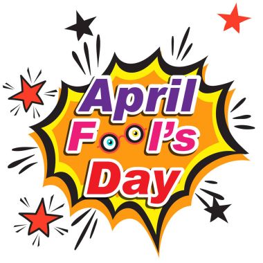 April Fools gün patlama arka plan vektör görüntü