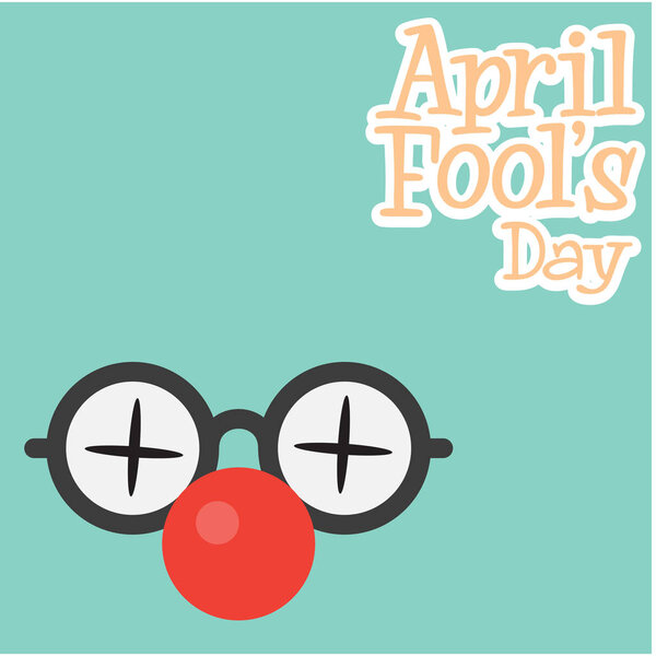 April Fools Day A Funny Glasses Background Vector Image