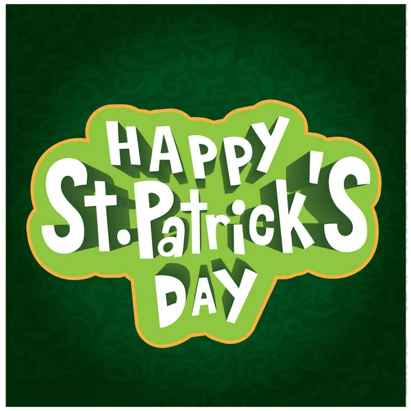 Happy Patrick Day Frame Green Background Vector Image — стоковый вектор