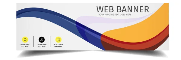 Web Banner Abstracte Moderne Design Achtergrondafbeelding Vector — Stockvector