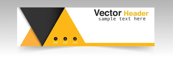 Image Vectorielle Moderne Conception Tête Triangle Jaune Noir — Image vectorielle