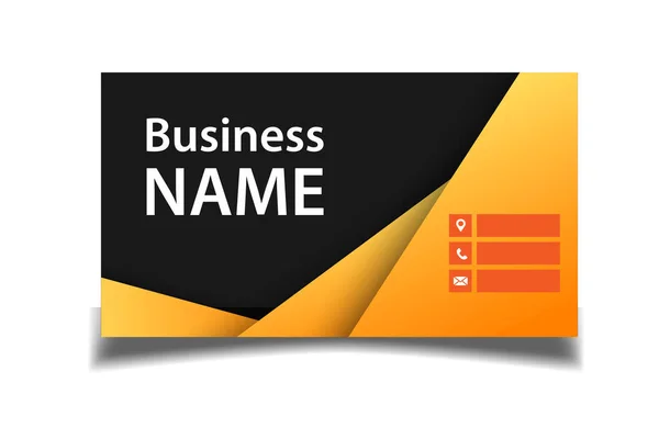 Business Card Orange Black Background Vector Image — Stock Vector