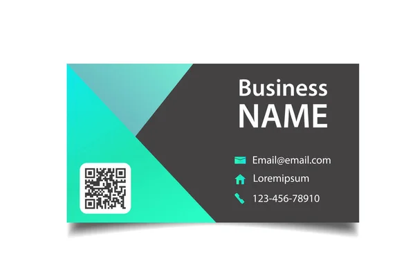 Modern Business Card Black Green Background Vector Image — Stock Vector