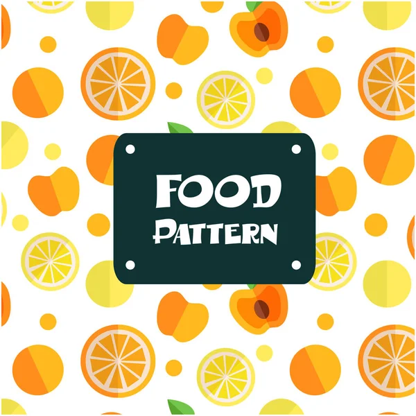 Пищевой Узор Apple Orange Background Vector Image — стоковый вектор