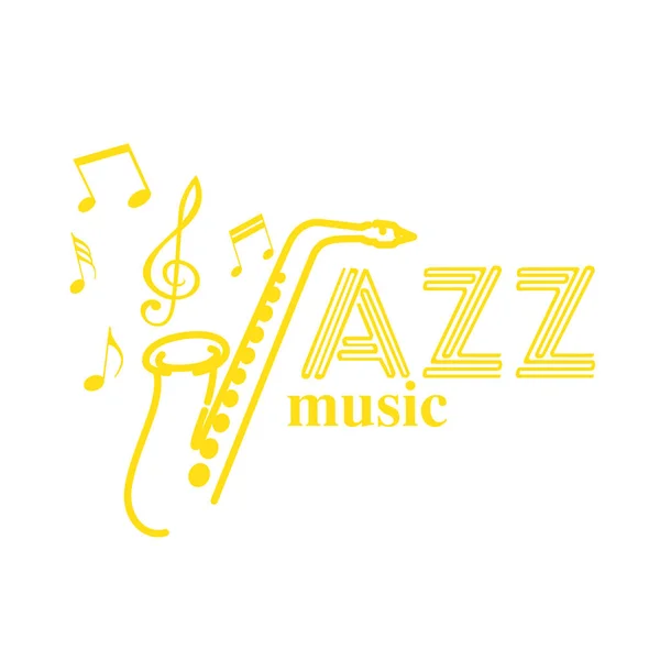 Musik Jazz Saxofon Bakgrund Vector Image — Stock vektor