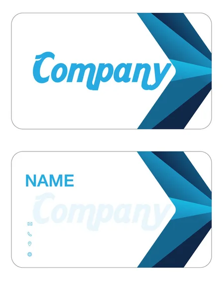 Nome Cartão Azul Poligonal Fundo Vector Imagem — Vetor de Stock
