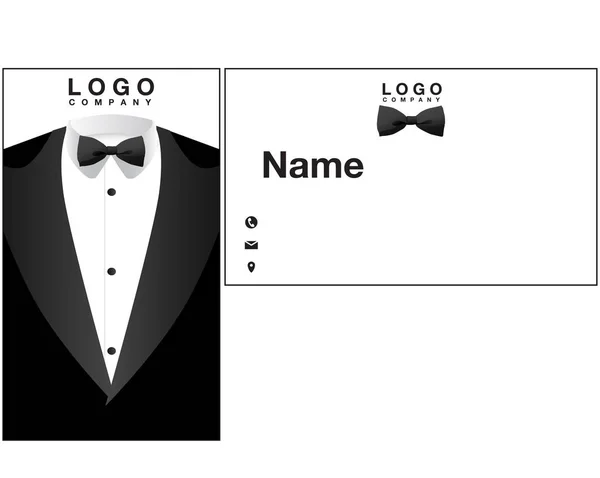 Name Card Tuxedo Background Vector Image — Stock Vector