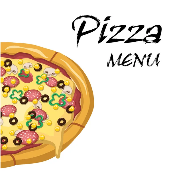 Pizza Menu Pizza Background Vector Image — Stock Vector