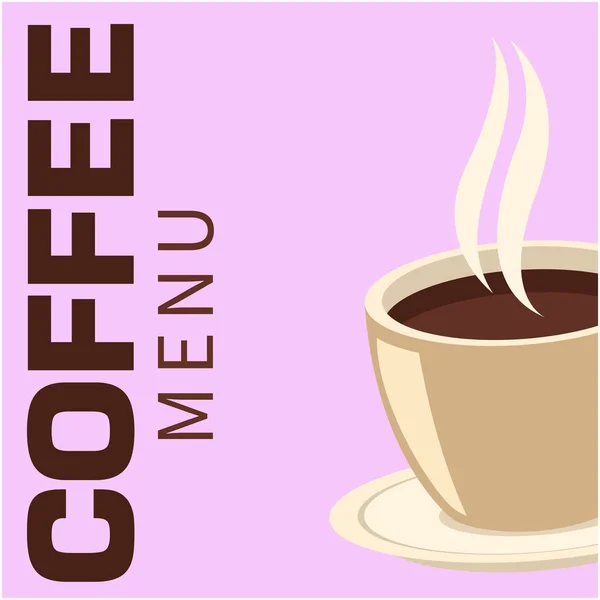 Kaffee Menü Kaffee Hintergrund Vektor Bild — Stockvektor