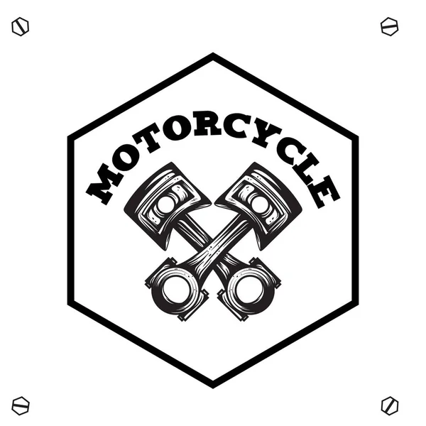 Мотоцикл Текст Шестиугольник Фон Векторное Изображение — стоковый вектор