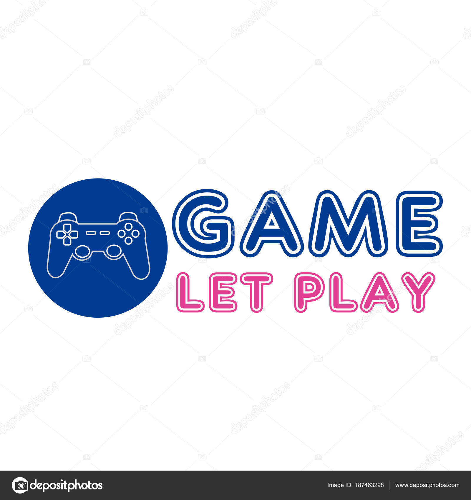 Let the the game begin. Lettering Stock Vector