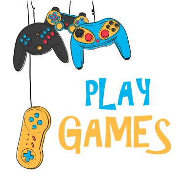 Oyun çubuğu arka plan vektör resmi asılı oyun