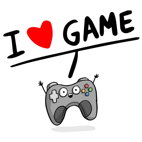 Love Game Joystick Coeur Fond Image Vectorielle — Image vectorielle