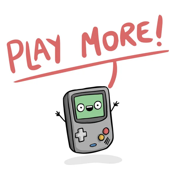 Speel Meer Game Boy Vector Achtergrondafbeelding — Stockvector