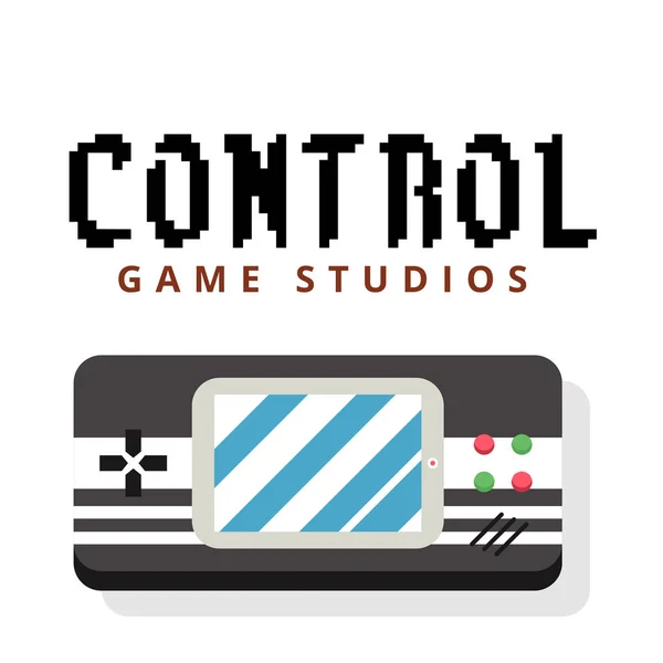 コントロール ゲーム スタジオ ゲームボーイ背景ベクトル画像 — ストックベクタ