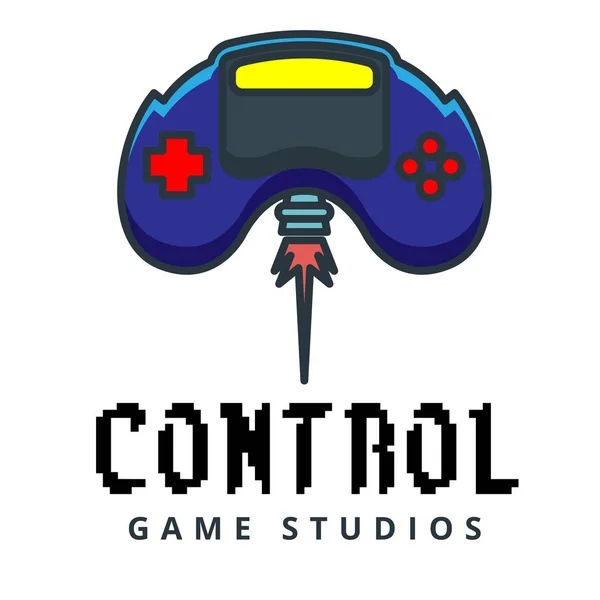 Jogo Controle Studios Joystick Voa Imagem Vetorial Fundo — Vetor de Stock