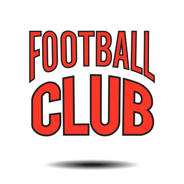 Futebol Clube Texto Logo Vector Imagem —  Vetores de Stock