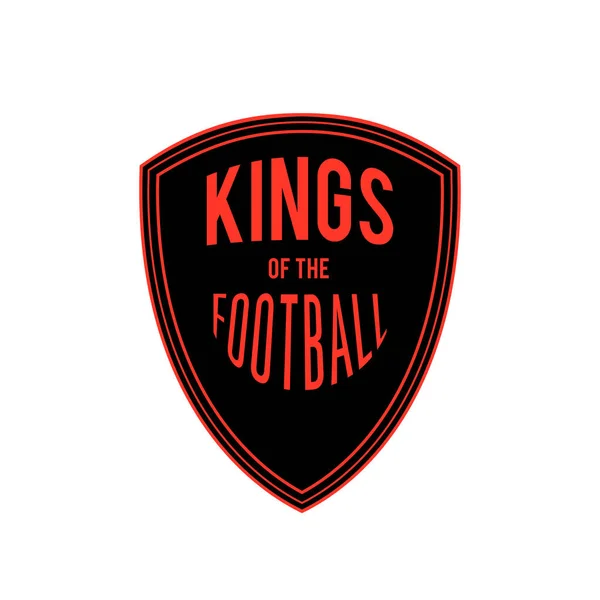 Könige Des Fußballabzeichens Logo Design Vektorbild — Stockvektor