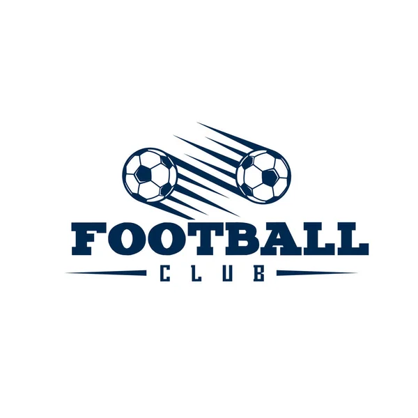 Futbol Kulübü Iki Topları Arka Plan Uçan Vektör Görüntü — Stok Vektör