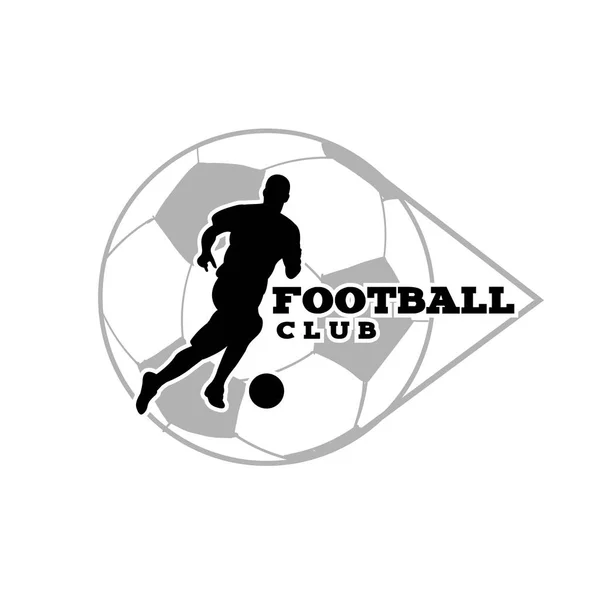 Fußballverein Mensch Spielt Ball Hintergrund Vektor Bild — Stockvektor