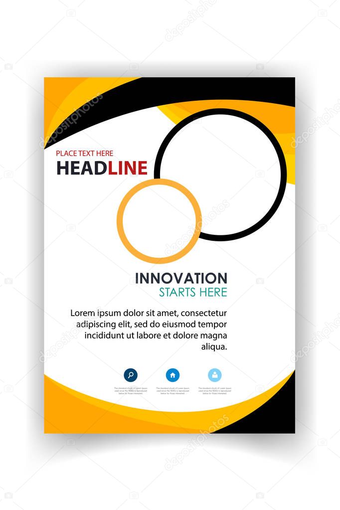 Poster Modern Design Two Circle Template Vector Image