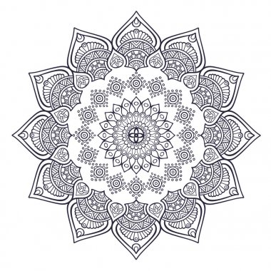 Tay geometrisi soyut çiçek tasarım dövme vektör görüntü