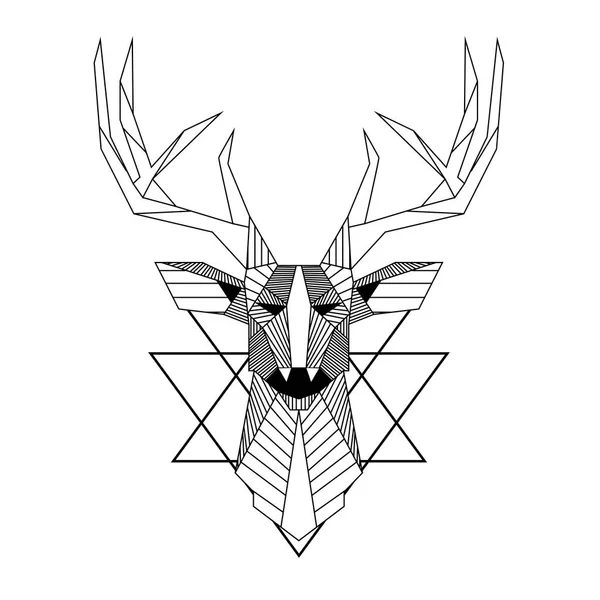 Abstract Reindeer Design Tattoo เวกเตอร ภาพ — ภาพเวกเตอร์สต็อก