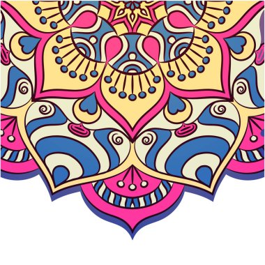 Vintage çiçek Mandala tasarım vektör görüntü