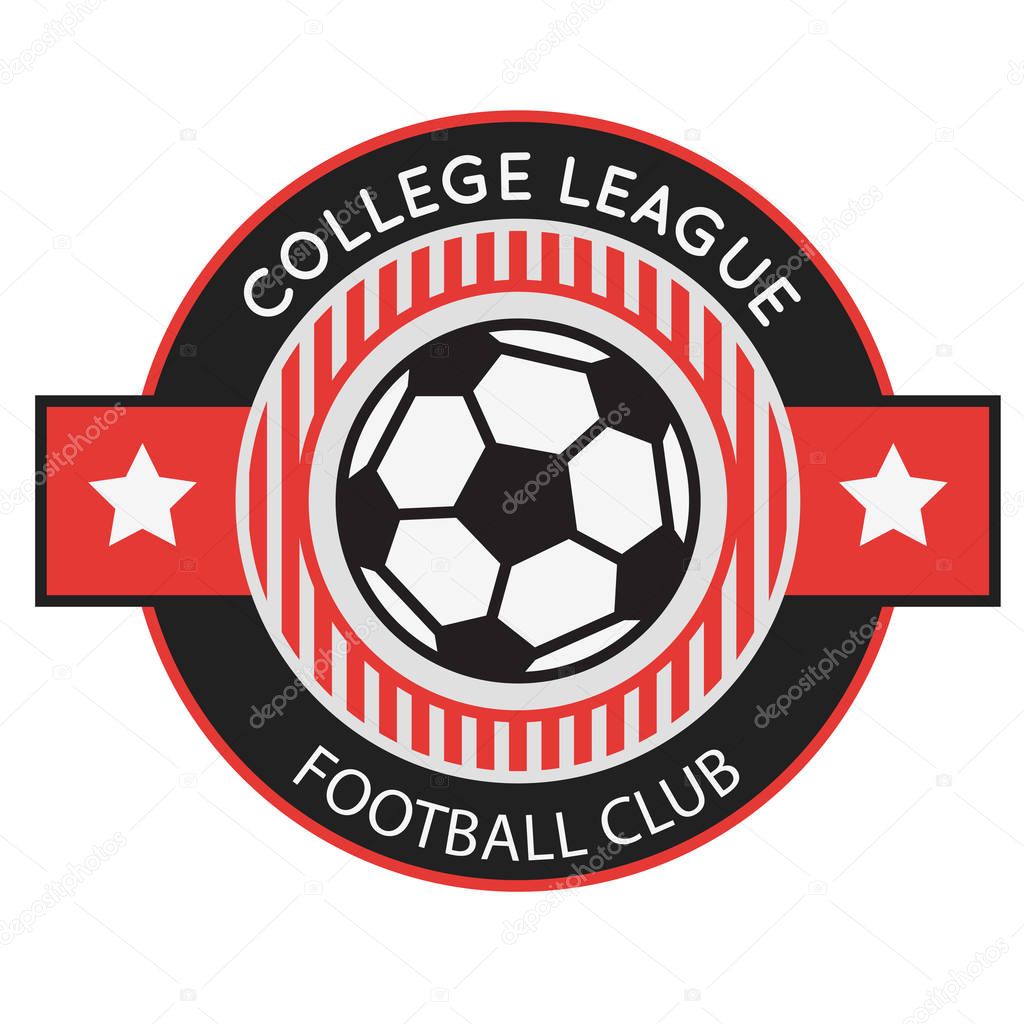 Football Club College League Ball Circle Frame Background Vector Image