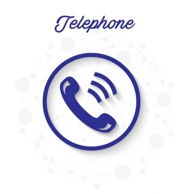 Telefon telefon alıcı daire çerçeve arka plan vektör görüntü