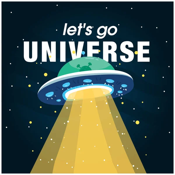 Evren Ufo arka plan vektör görüntü gidelim