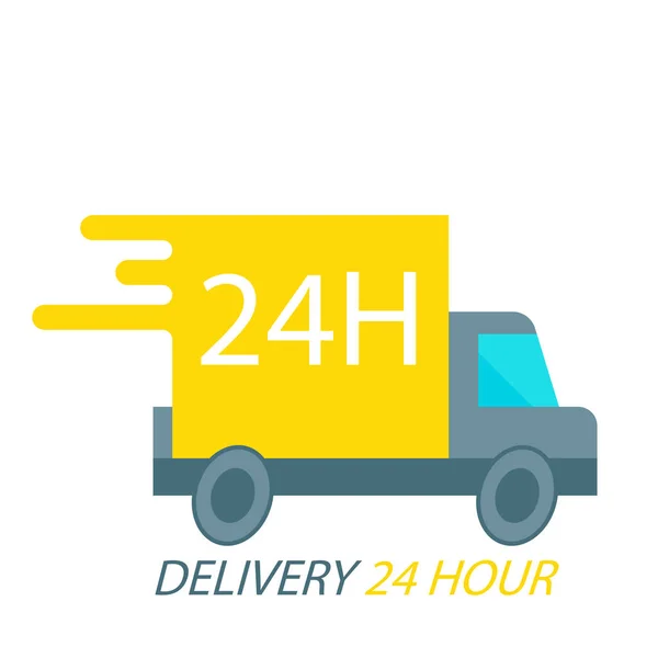 Delivery Hour Truck Background Vector Image — Stock Vector