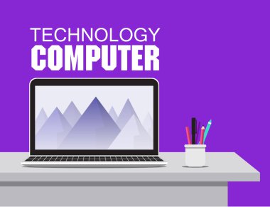 Tablo arka plan vektör görüntü çalışma bilgisayar teknoloji Labtop