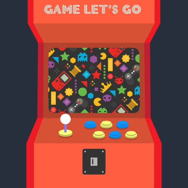 Juego Let Game Machine Imagen Fondo Del Vector — Archivo Imágenes Vectoriales