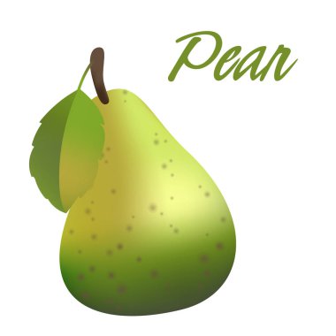 Meyve armut beyaz arka plan vektör görüntü