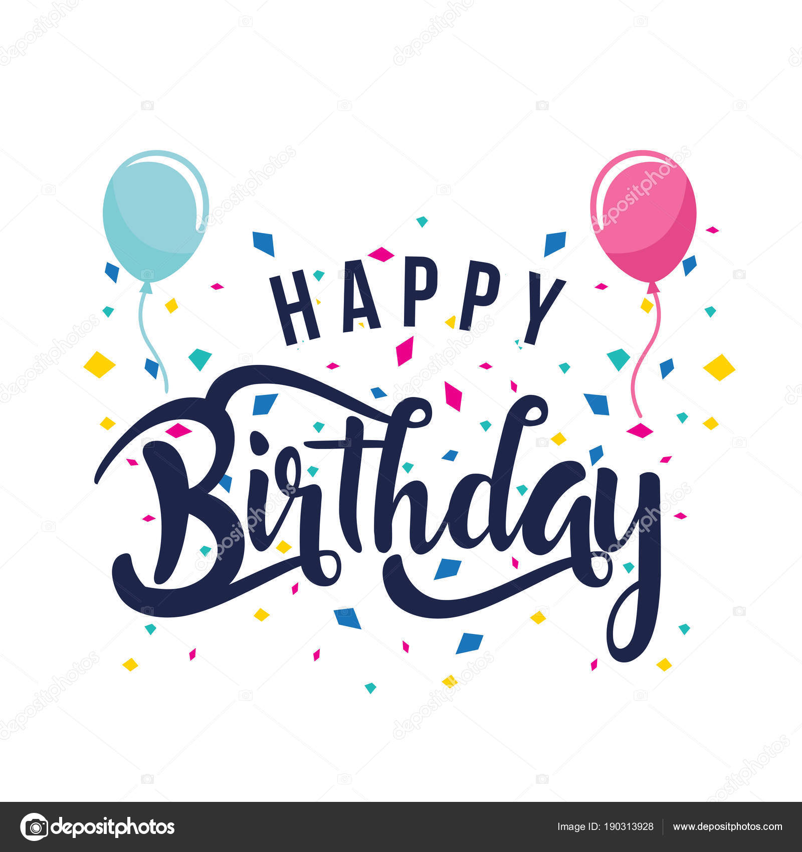 Vector illustration of ribbon with Happy Birthday title. Stock Vector