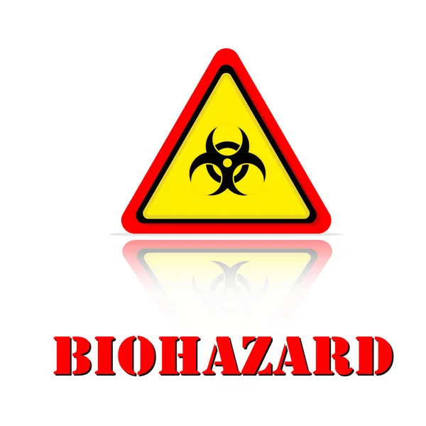 Amarillo Advertencia Biohazard Icono Fondo Vector Imagen — Archivo Imágenes Vectoriales