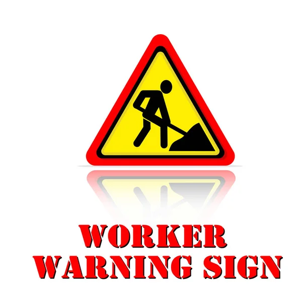 Gelb Warnung Arbeiter Warnung Seufzer Symbol Hintergrund Vektor Bild — Stockvektor