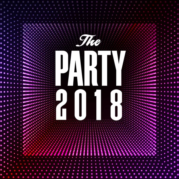 Image Vectorielle Arrière Plan Carré Purple Dot Party 2018 — Image vectorielle