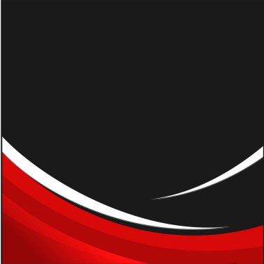 Beyaz renk siyah arka plan vektör görüntü ile soyut kırmızı çizgi