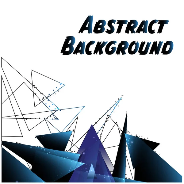 Abstrakt Blå Triangel Vit Bakgrund Vector Image — Stock vektor