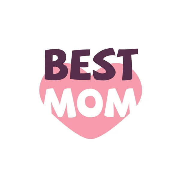 Meilleure Image Vectorielle Fond Coeur Rose Maman — Image vectorielle