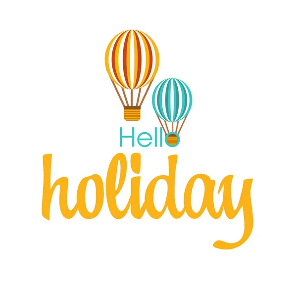 Hello Holiday Two Bad Фоновом Векторном Изображении — стоковый вектор