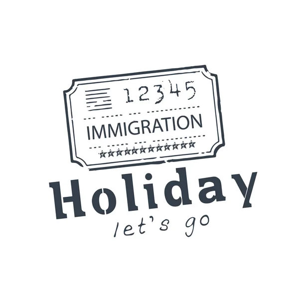 Holiday Pojďme Přistěhovalectví Pozadí Vektorový Obrázek — Stockový vektor