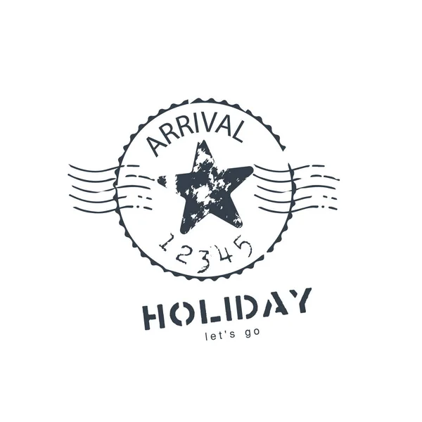 Holiday Let Arrival Star Background Vector Image — стоковый вектор