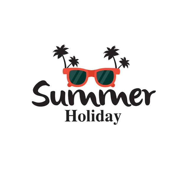 Summer Holiday Sunglasses Coconut Tree Background Vector Image — Stock Vector