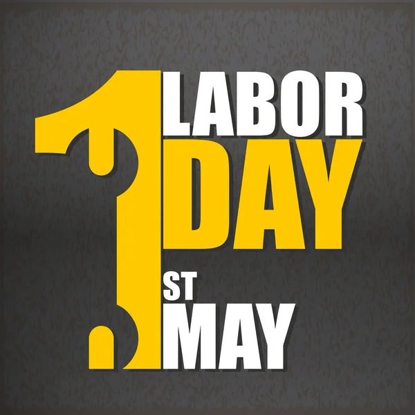 Maggio Labor Day Immagine Vettoriale Sfondo Nero — Vettoriale Stock