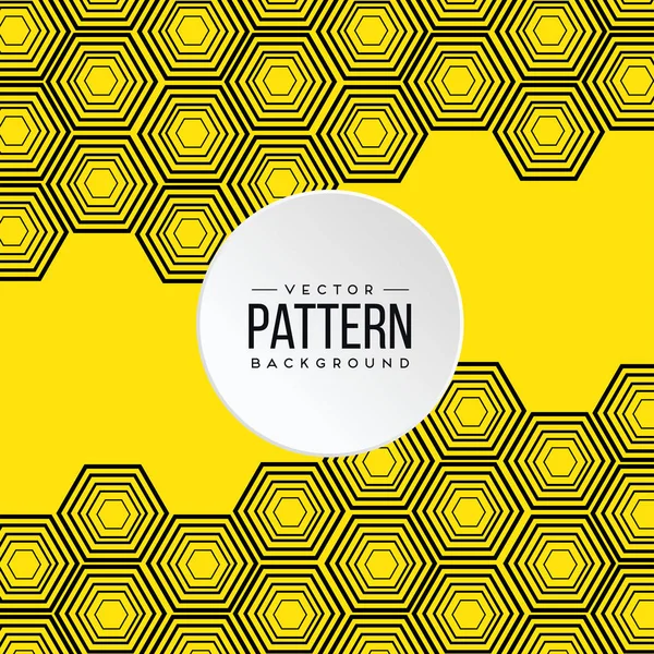 パターン黄色ハニカム背景ベクトル画像 — ストックベクタ