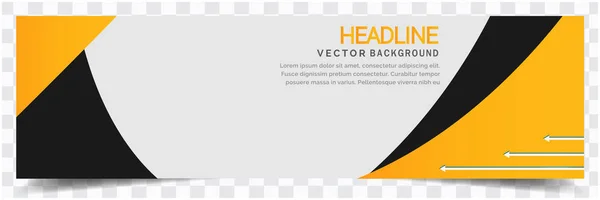 Abstract Yellow Black White Background Headline Vector Image — Stock Vector